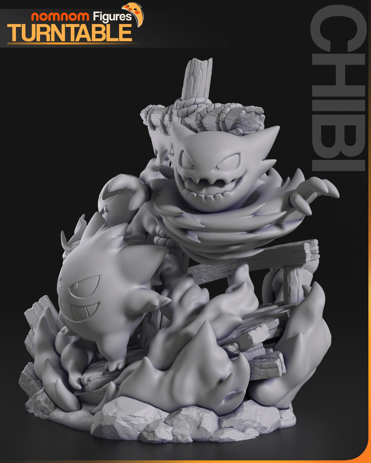 Ghost Pokémon Diorama resin figure