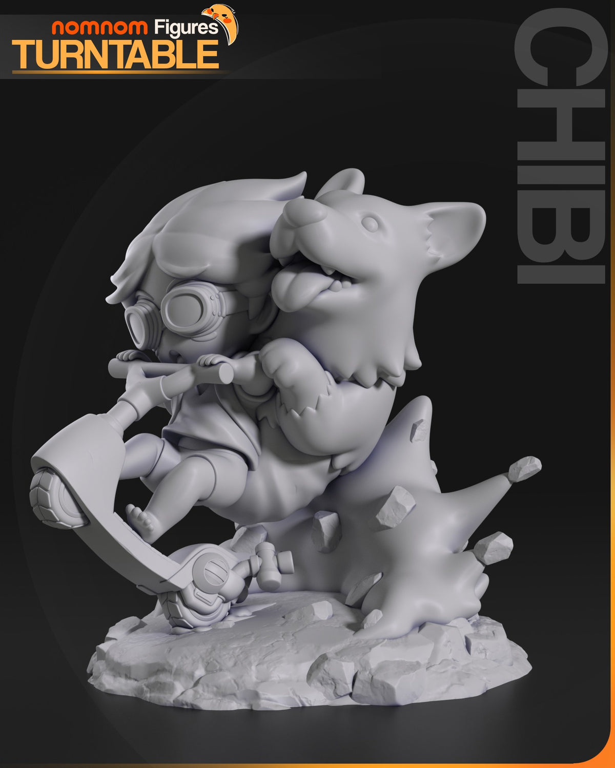 Chibi Ein & Edward resin figure