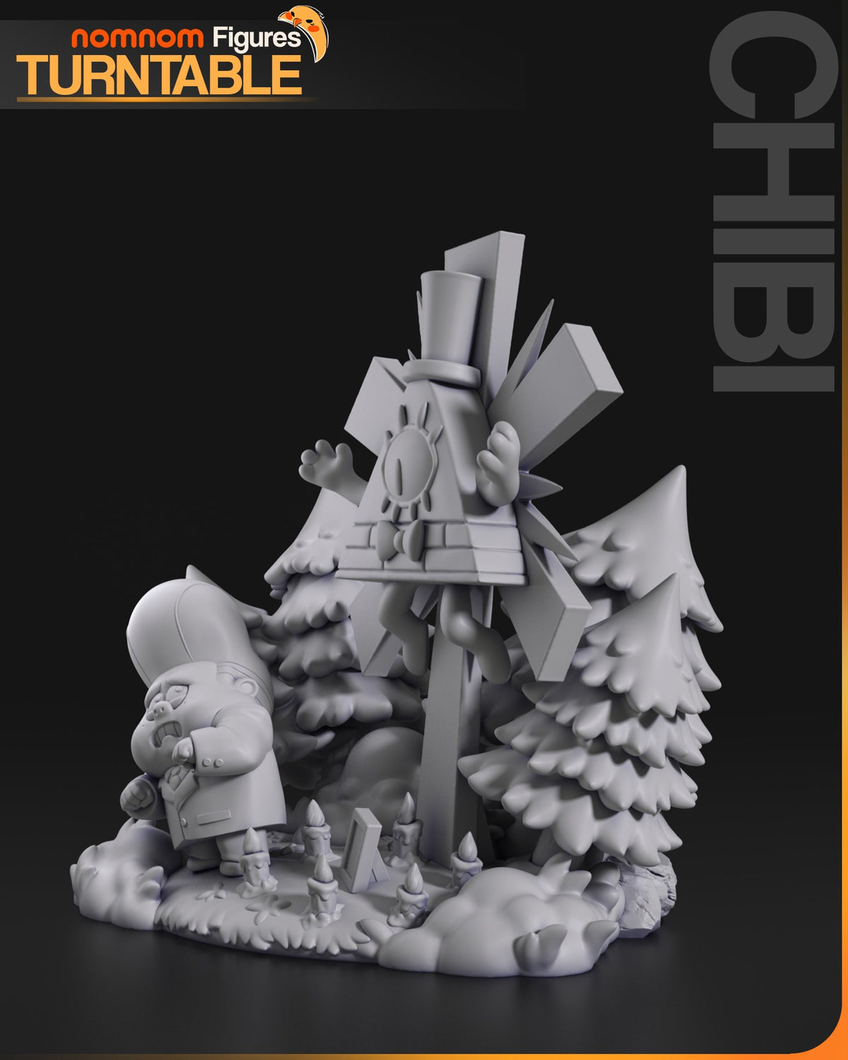 Chibi Bill Cipher resin figure
