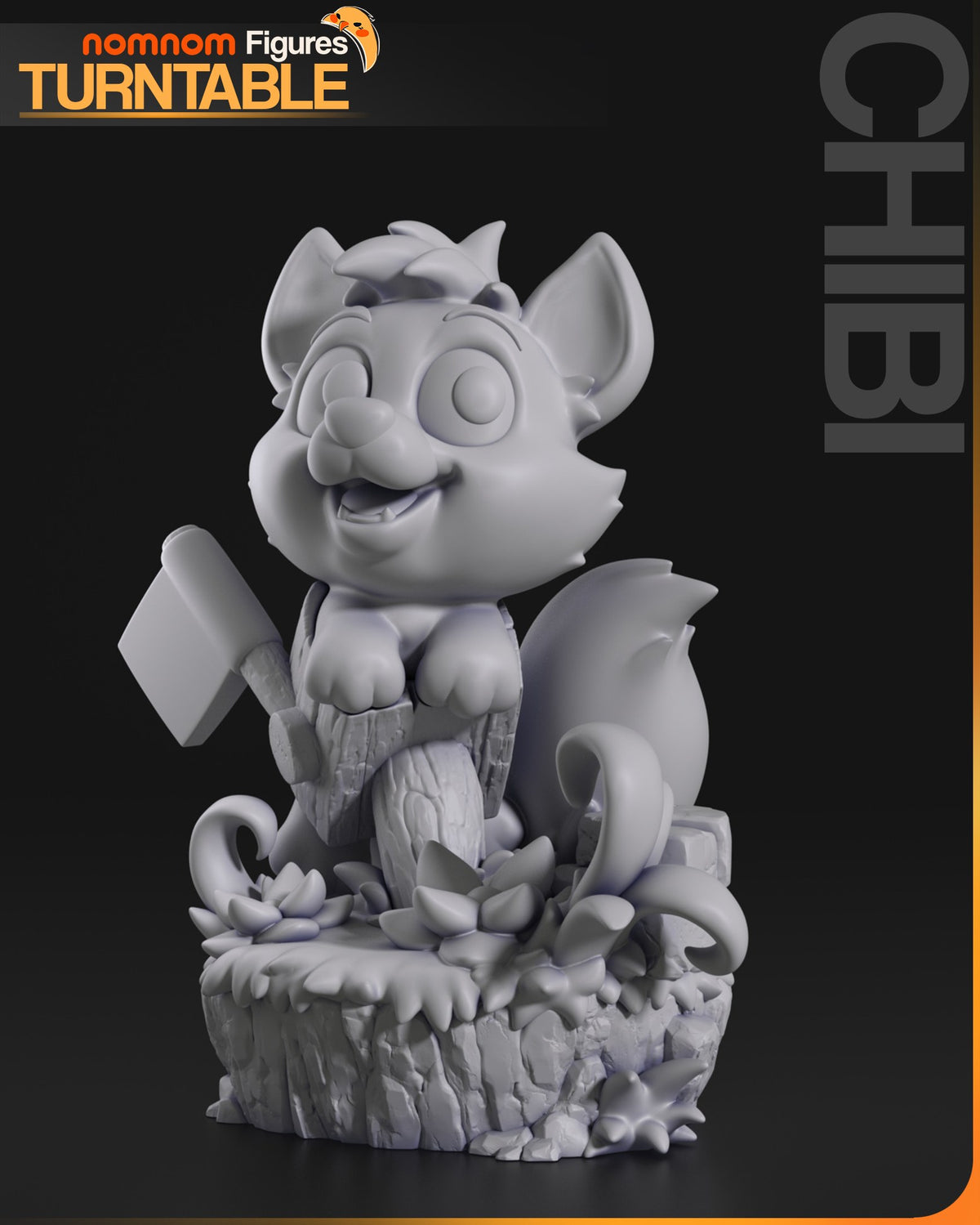 Chibi Tod resin figure