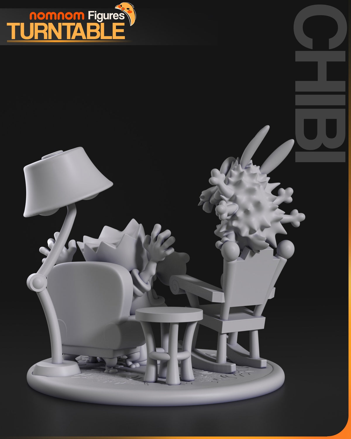 Chibi Courage the Cowardly Dog resin figure