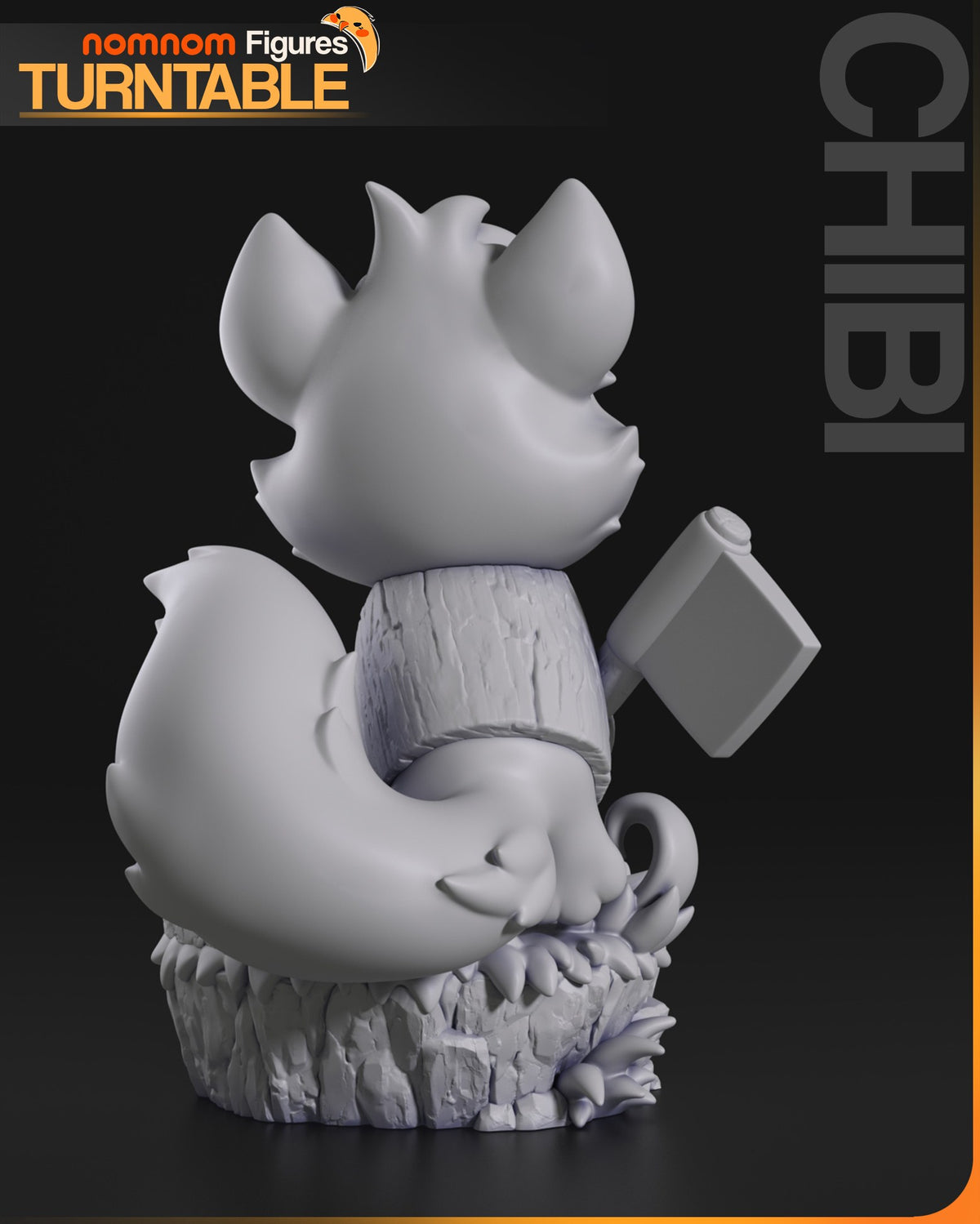 Chibi Tod resin figure