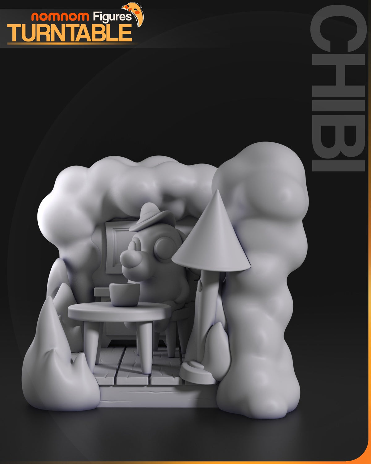 Chibi This Is Fine Dog resin figure
