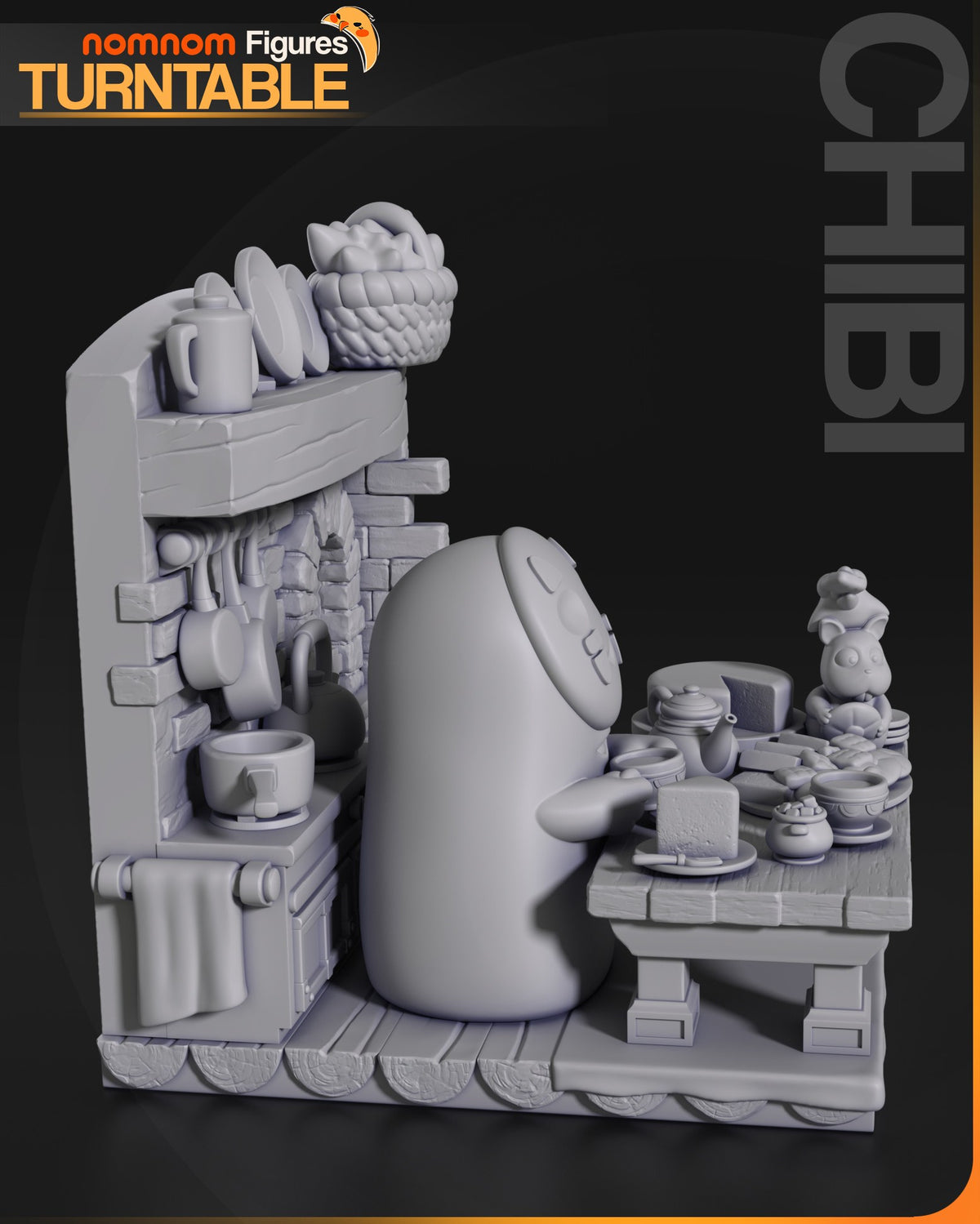 Chibi No Face resin figure