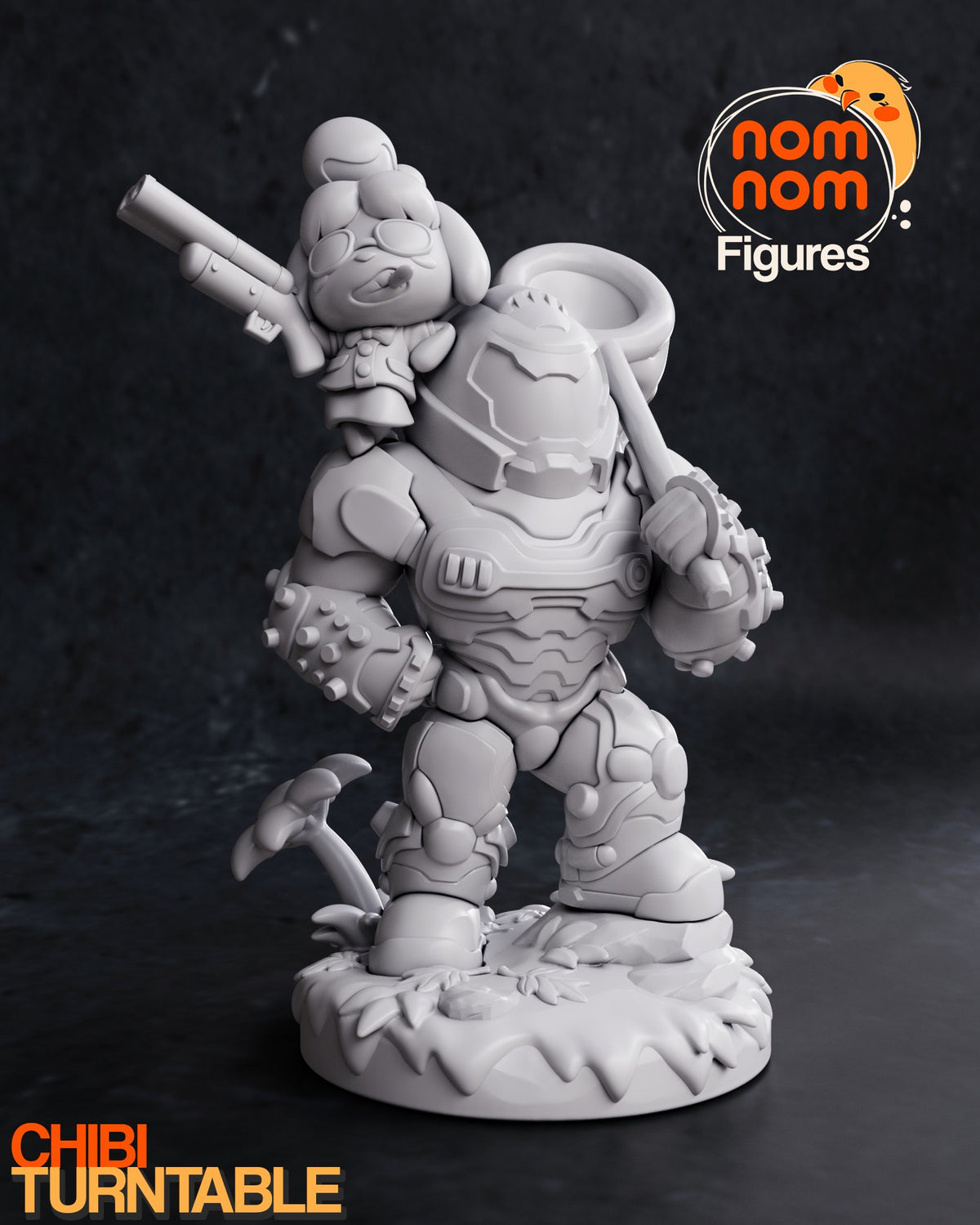 Chibi Isabelle & Doom Slayer resin figure
