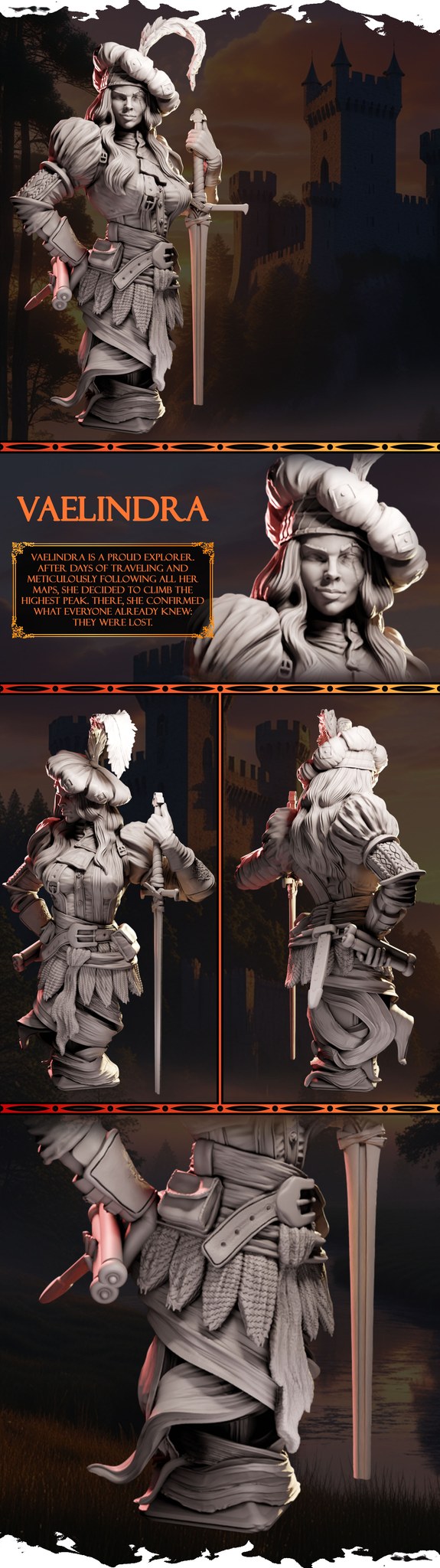 Vaelindra resin figure