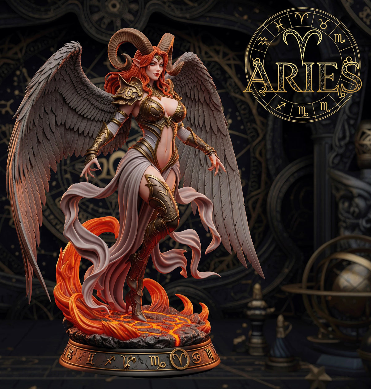 Aries resin figure