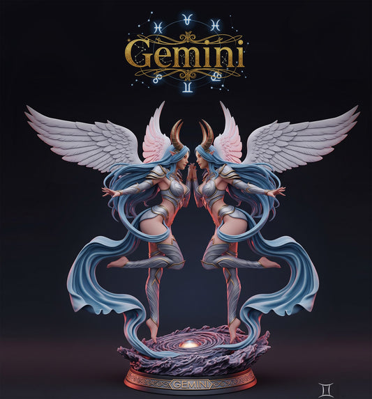Gemini resin figure