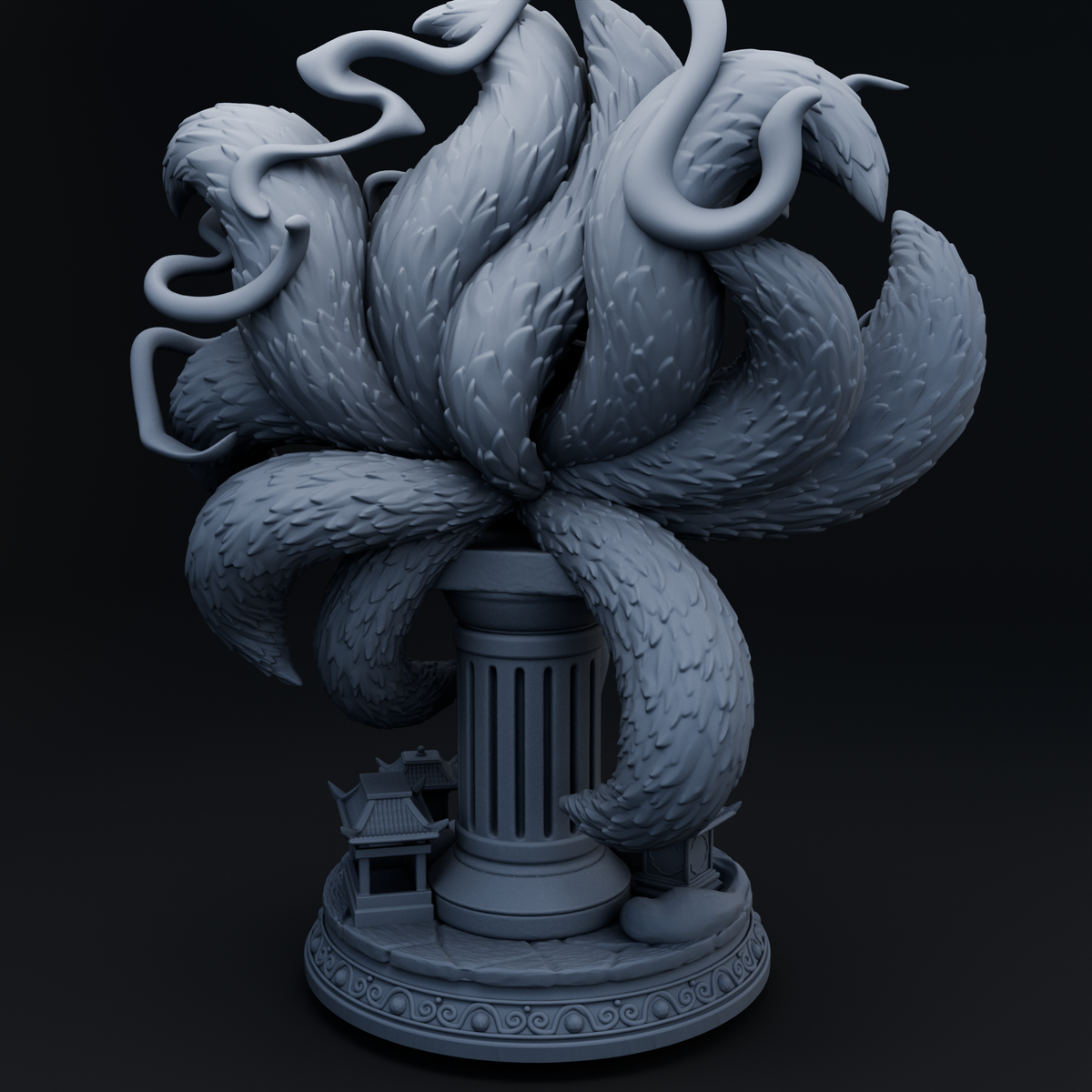 Kitsara Awakened, Clothed Mythical Warriors resin figure