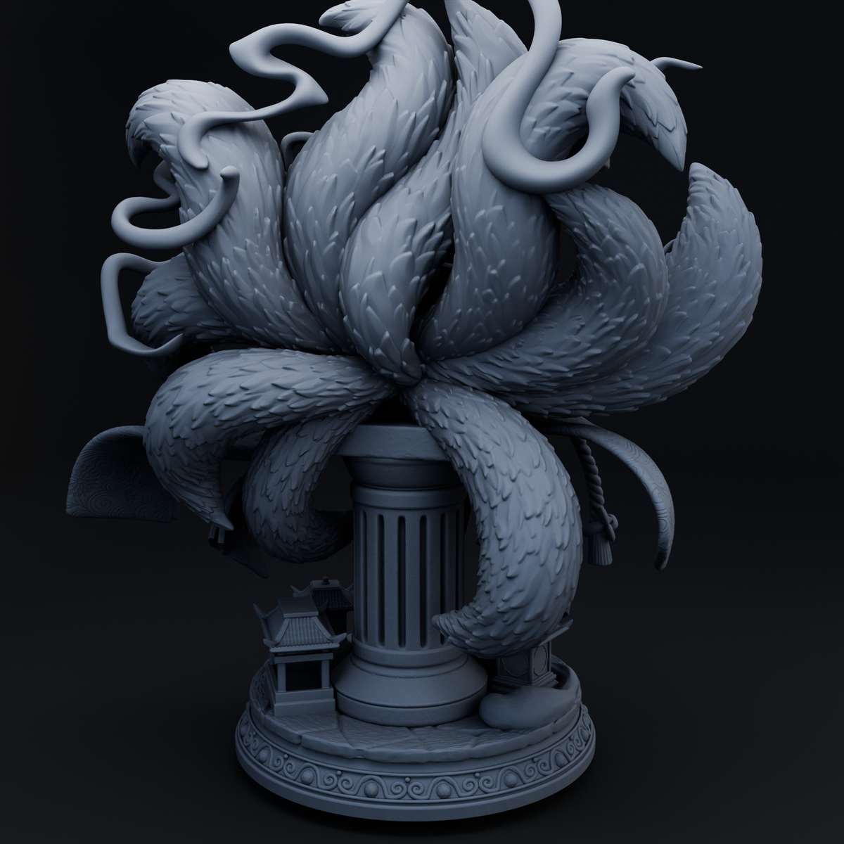 Kitsara Awakened, Clothed Mythical Warriors resin figure