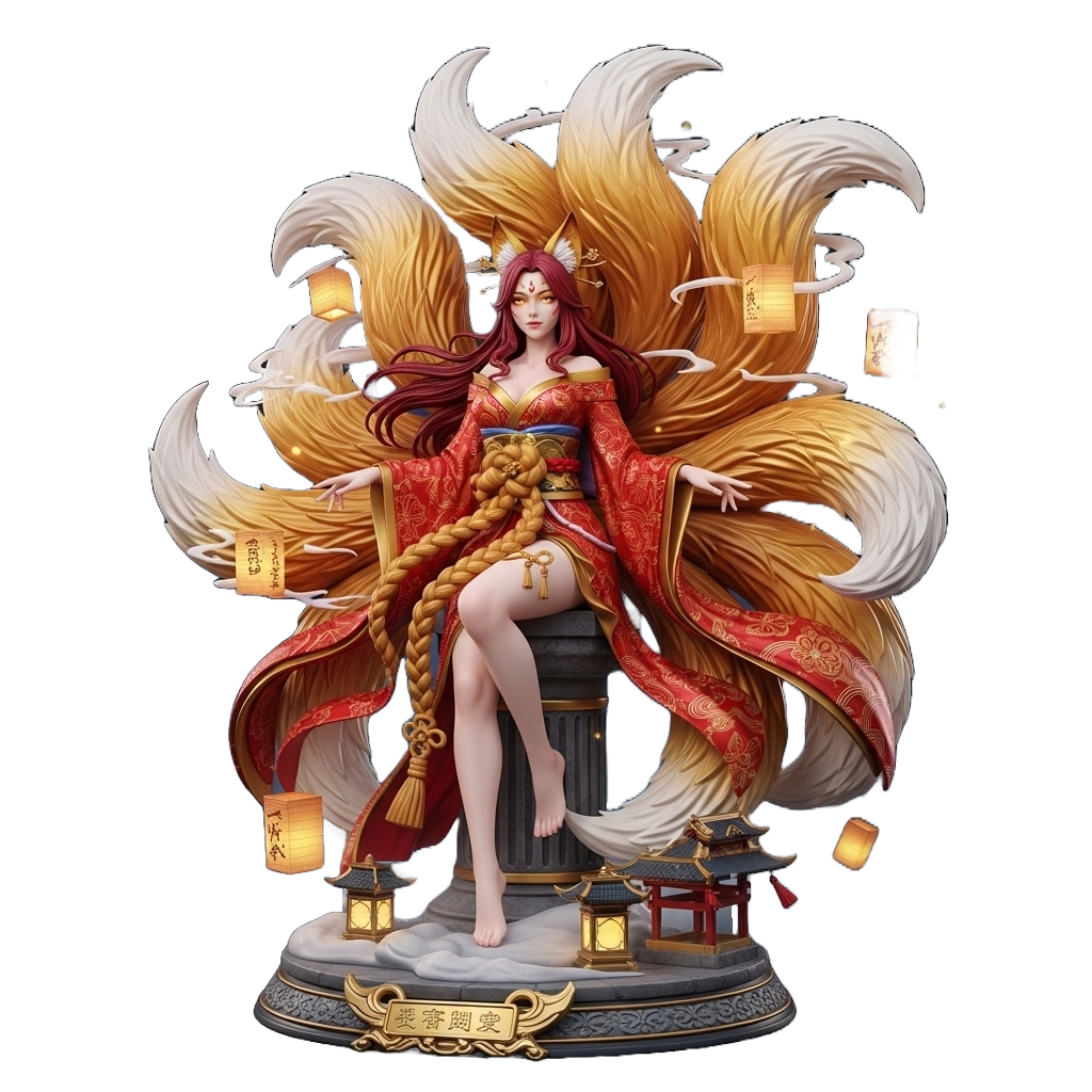 Kitsara Awakened, Clothed Mythical Warriors resin figure