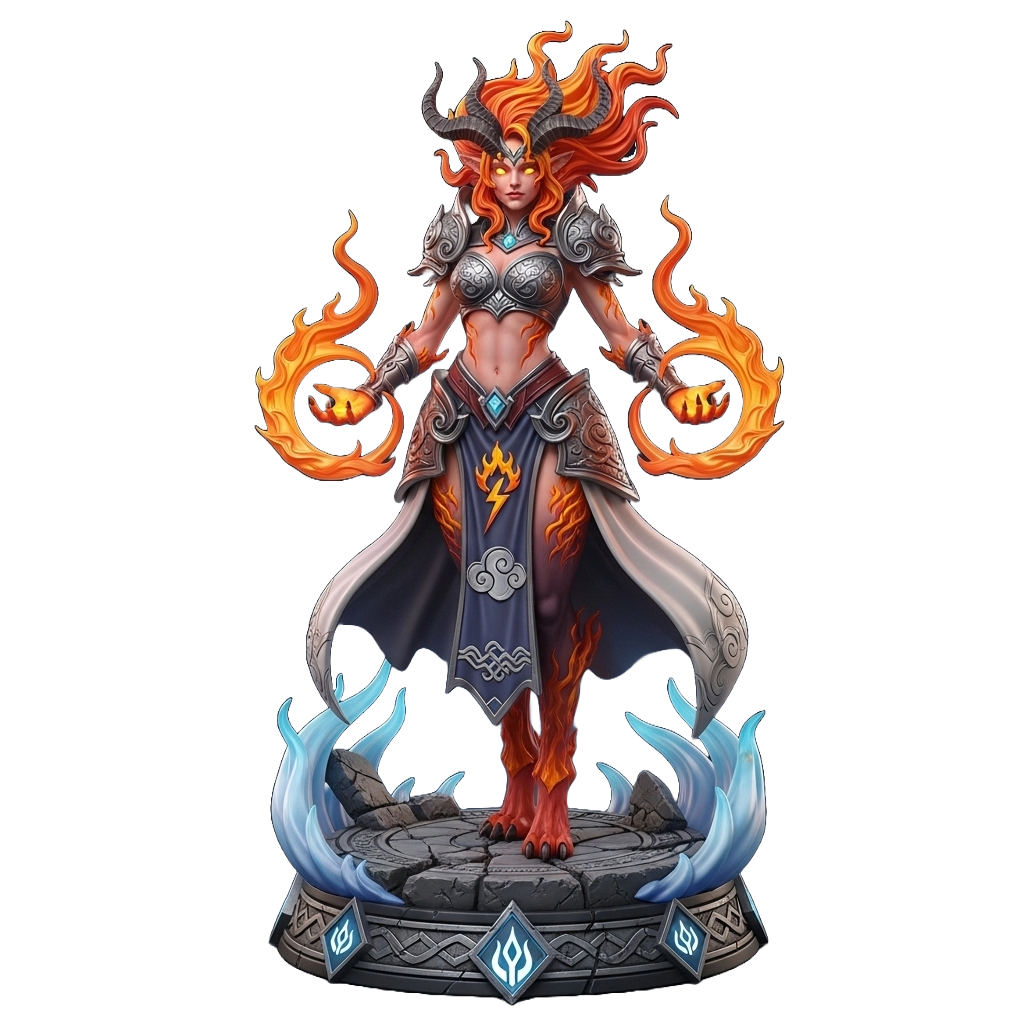 Qirel resin figure