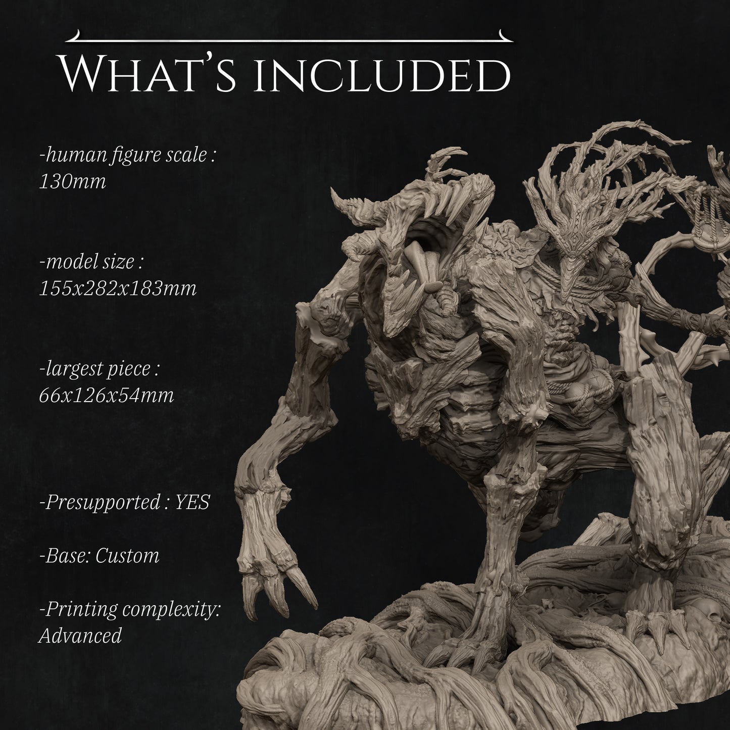 Famine | 32mm & 140mm | 3D Printed Diorama Set | Art Piece | Nerikson | Nerdy Creations