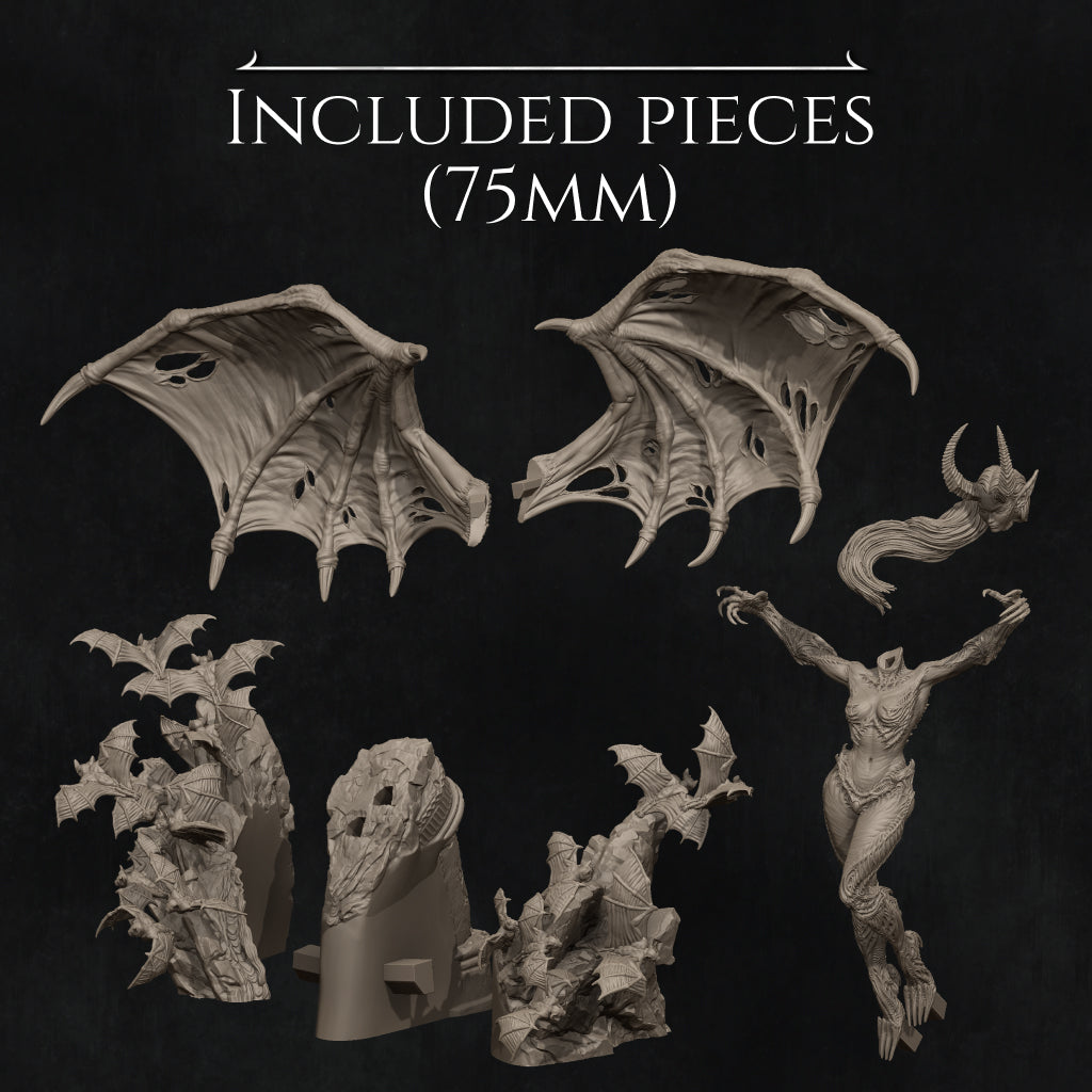 Rylana — The Succubus | 32mm–140mm | 3D Printed Figure | Art Piece | Nerikson | Nerdy Creations