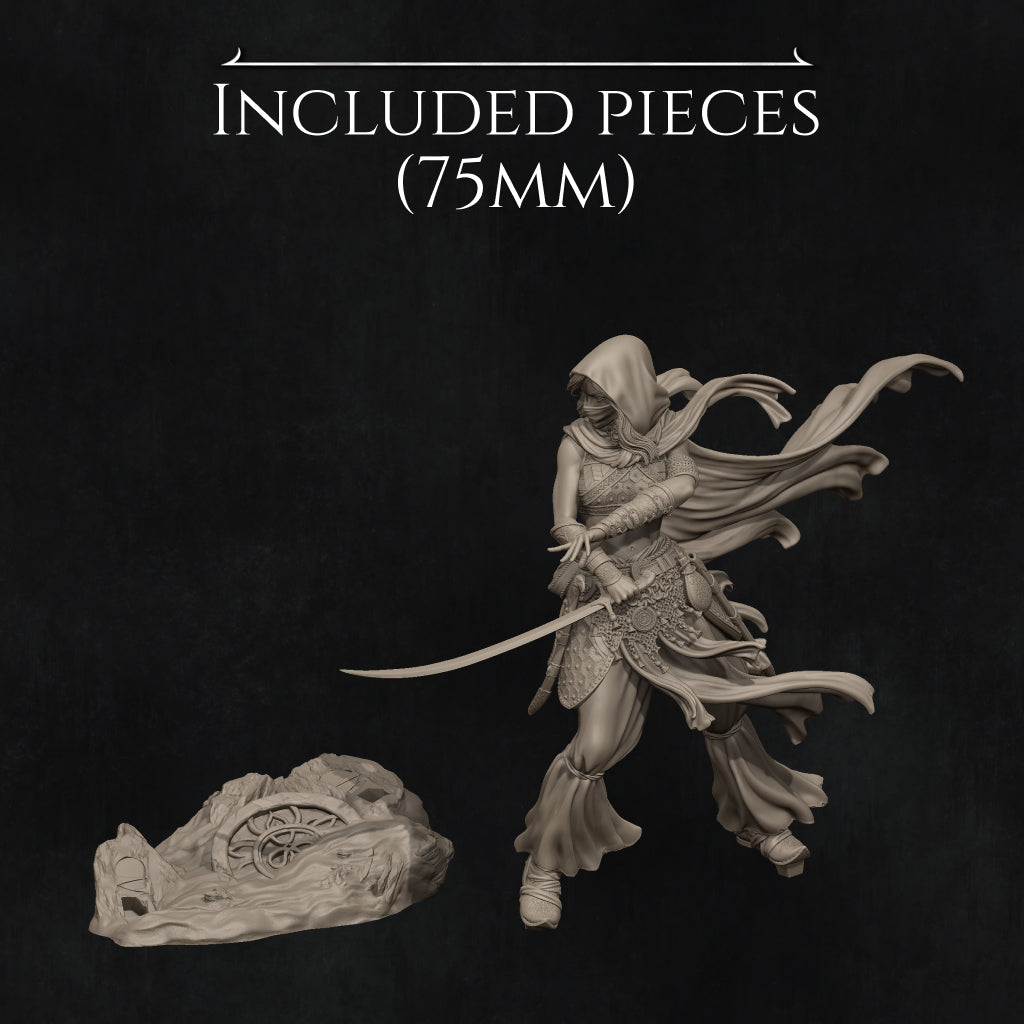 Warrior of the Sands | 32mm–140mm | 3D Printed Figure | Art Piece | Nerikson | Nerdy Creations