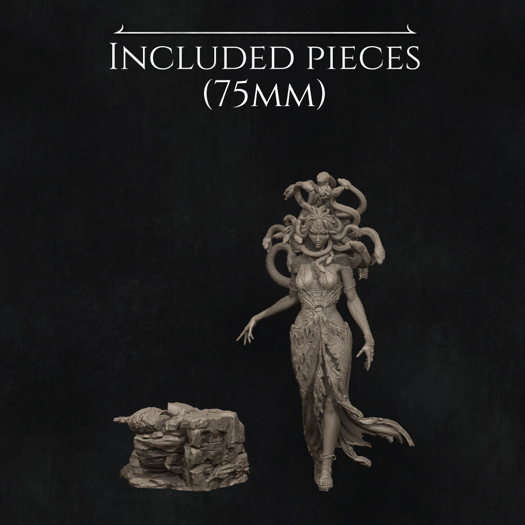 Medusa | 32mm–140mm | 3D Printed Figure | Art Piece | Nerikson | Nerdy Creations