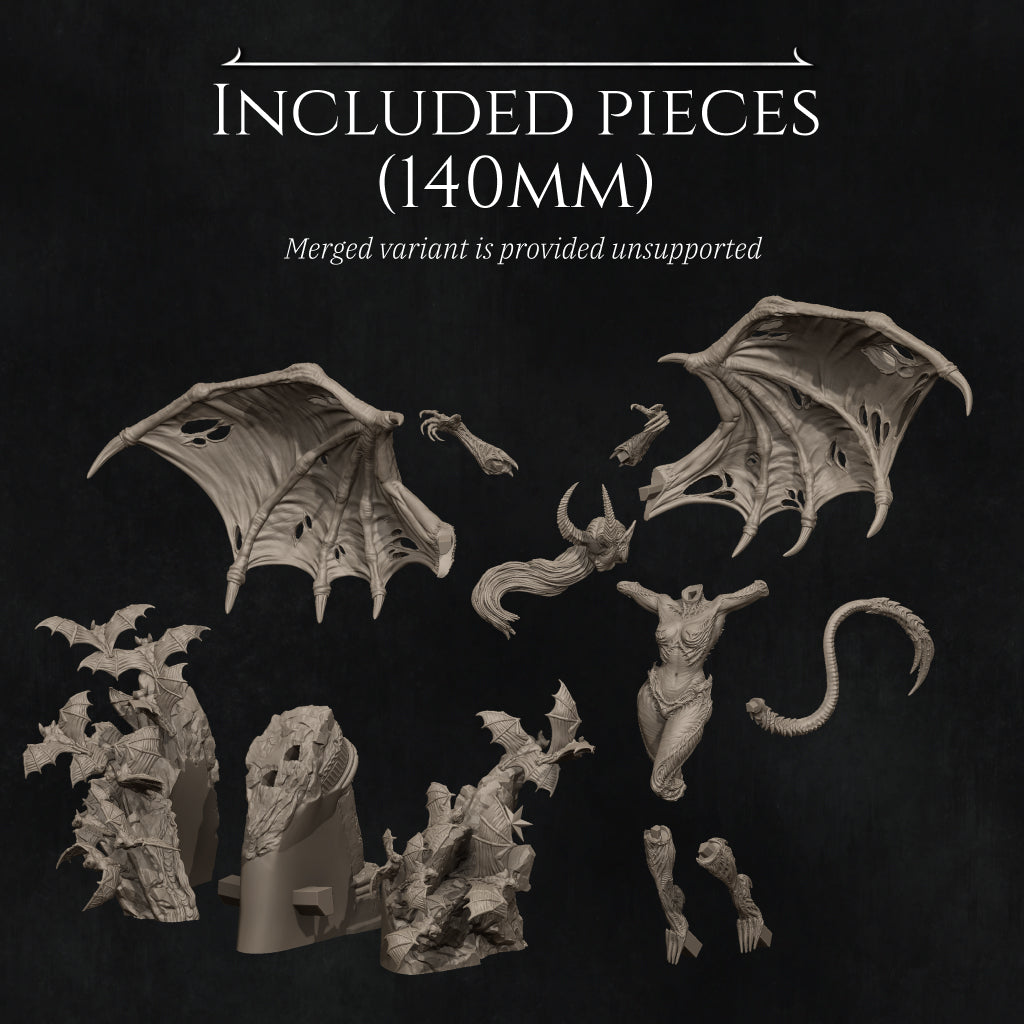 Rylana — The Succubus | 32mm–140mm | 3D Printed Figure | Art Piece | Nerikson | Nerdy Creations