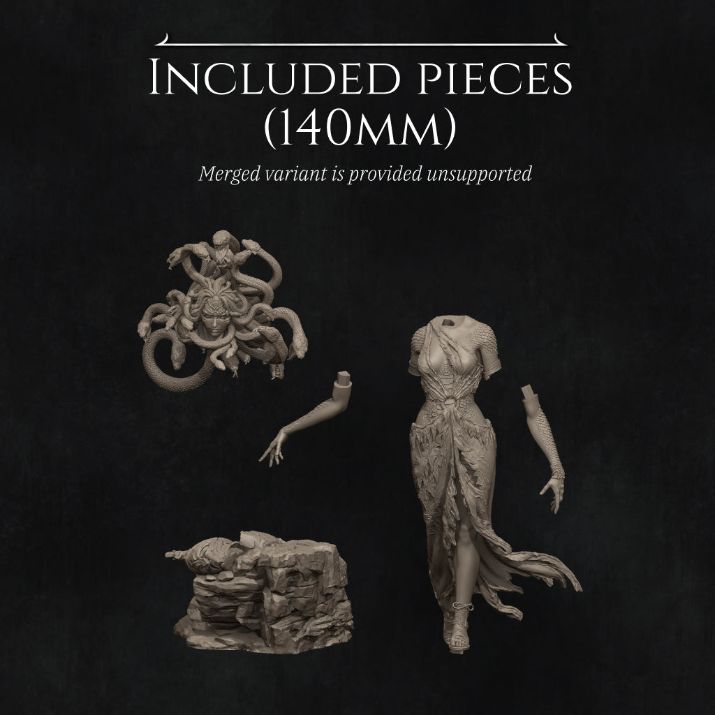 Medusa | 32mm–140mm | 3D Printed Figure | Art Piece | Nerikson | Nerdy Creations