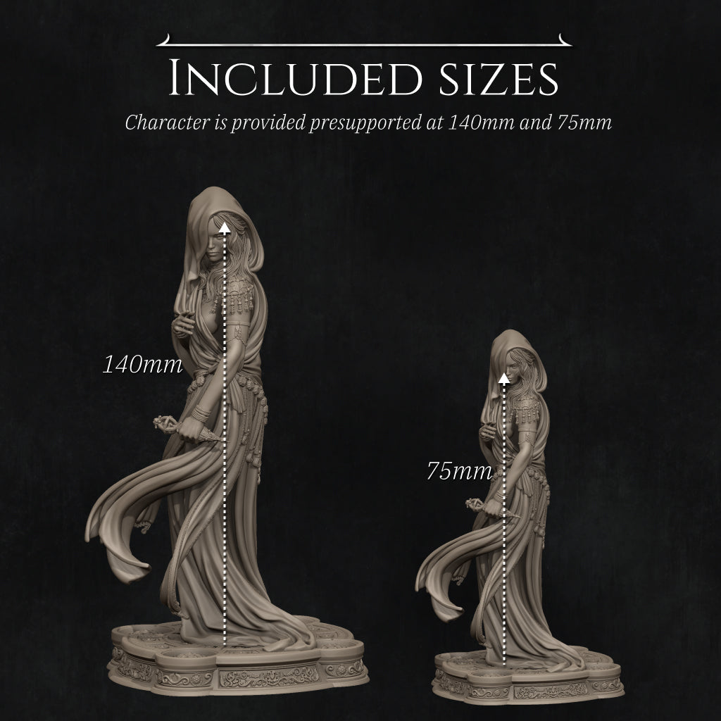 Klotho | 32mm–140mm | 3D Printed Figure | Art Piece | Nerikson | Nerdy Creations