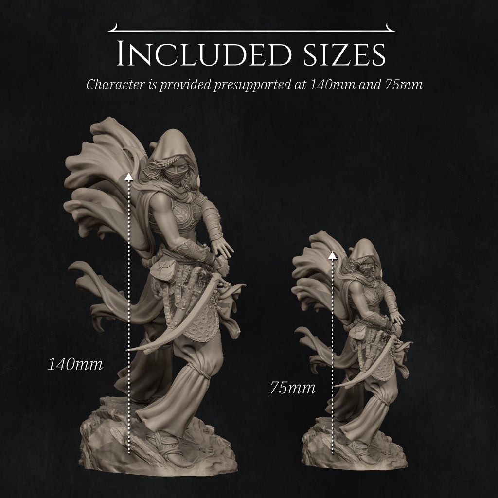 Warrior of the Sands | 32mm–140mm | 3D Printed Figure | Art Piece | Nerikson | Nerdy Creations