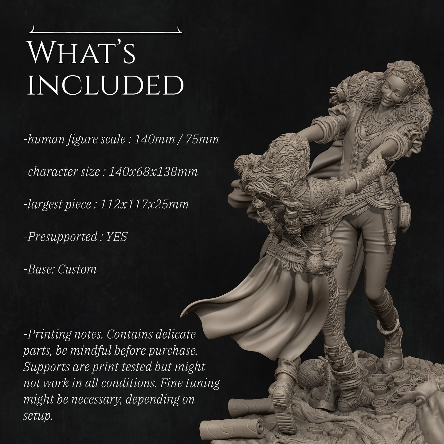 Ode to Joy | 75mm & 140mm | 3D Printed Diorama Set | Art Piece | Nerikson | Nerdy Creations