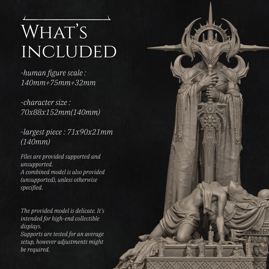Dark Ending | 32mm–140mm | 3D Printed Figure | Art Piece | Nerikson | Nerdy Creations