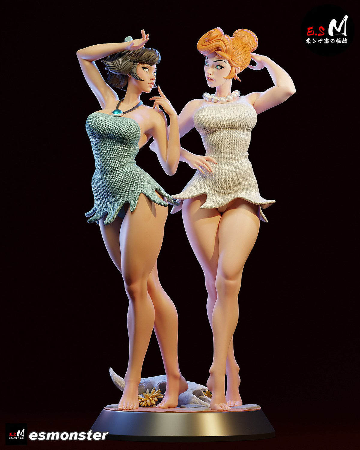 Wilma & Betty Diorama resin figure