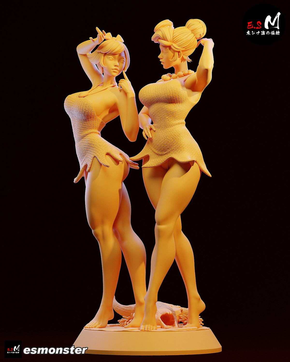 Wilma & Betty Diorama resin figure