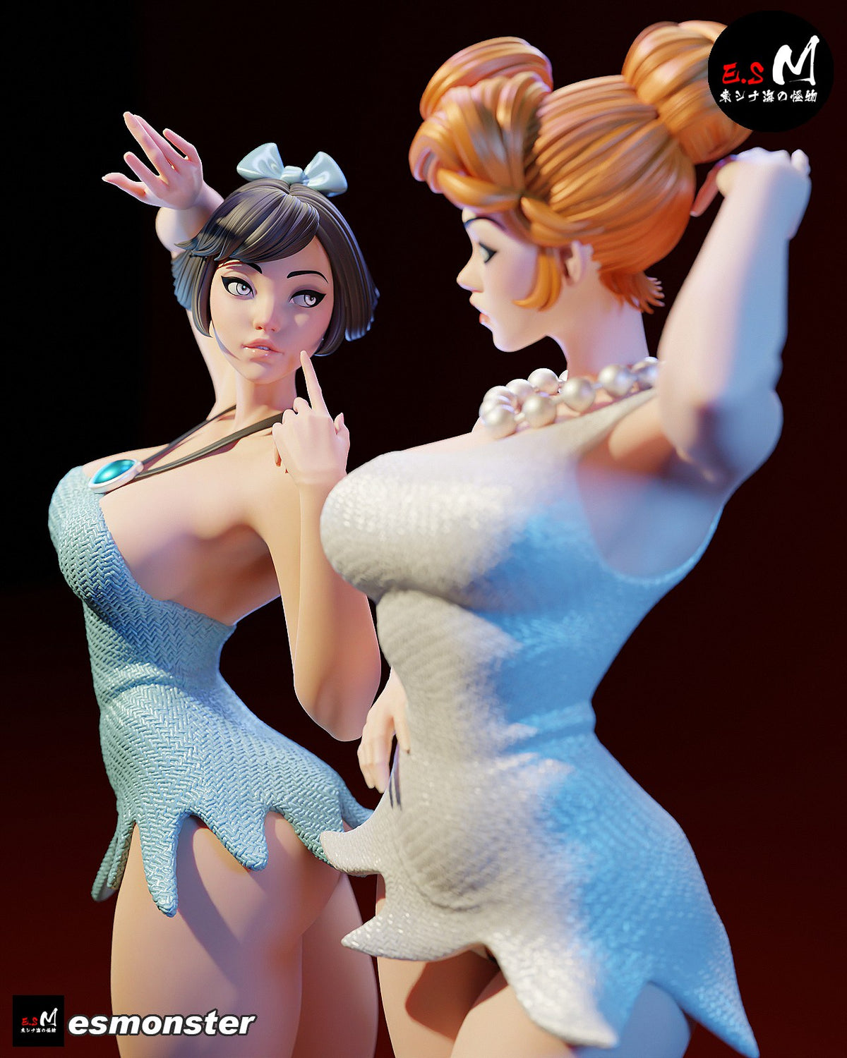 Wilma & Betty Diorama resin figure