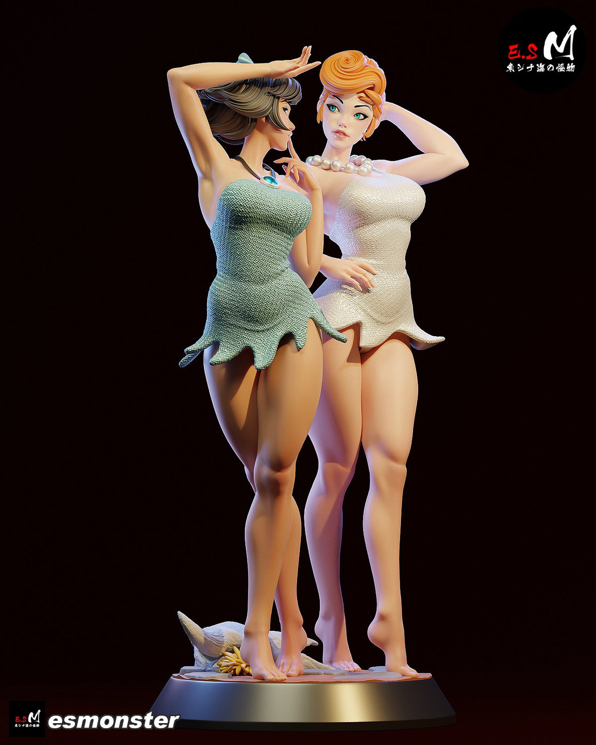 Wilma & Betty Diorama resin figure