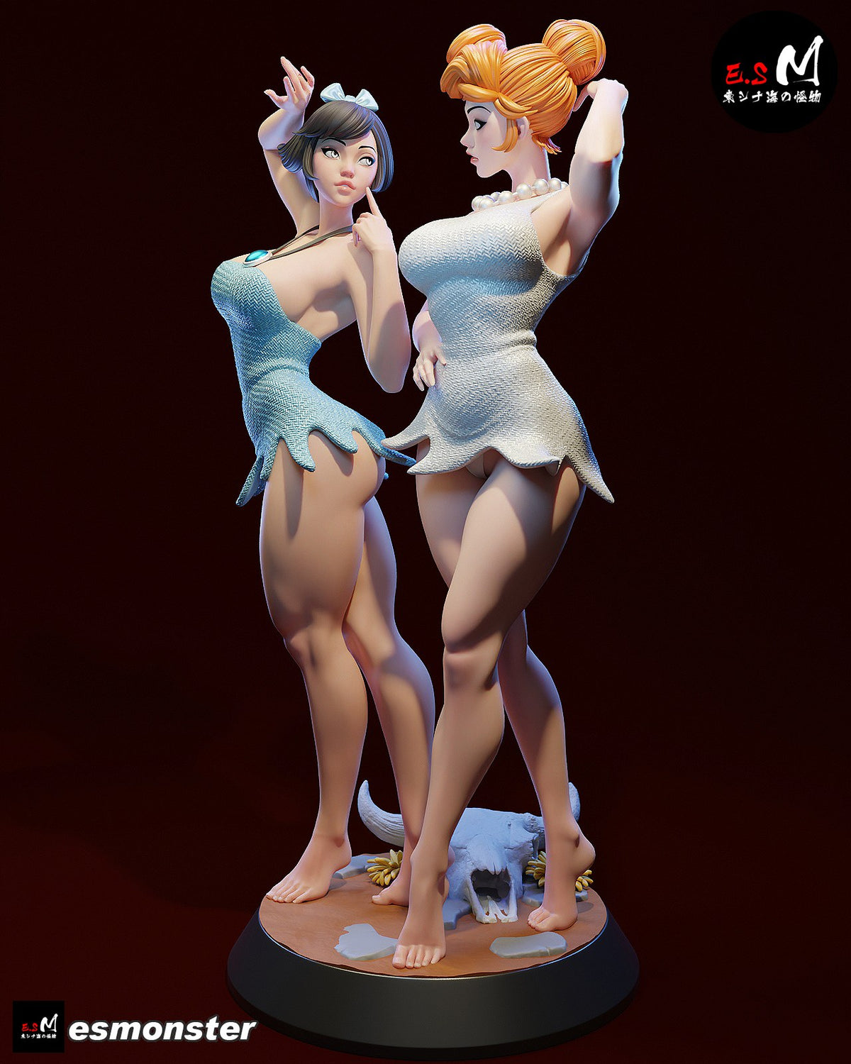Wilma & Betty Diorama resin figure
