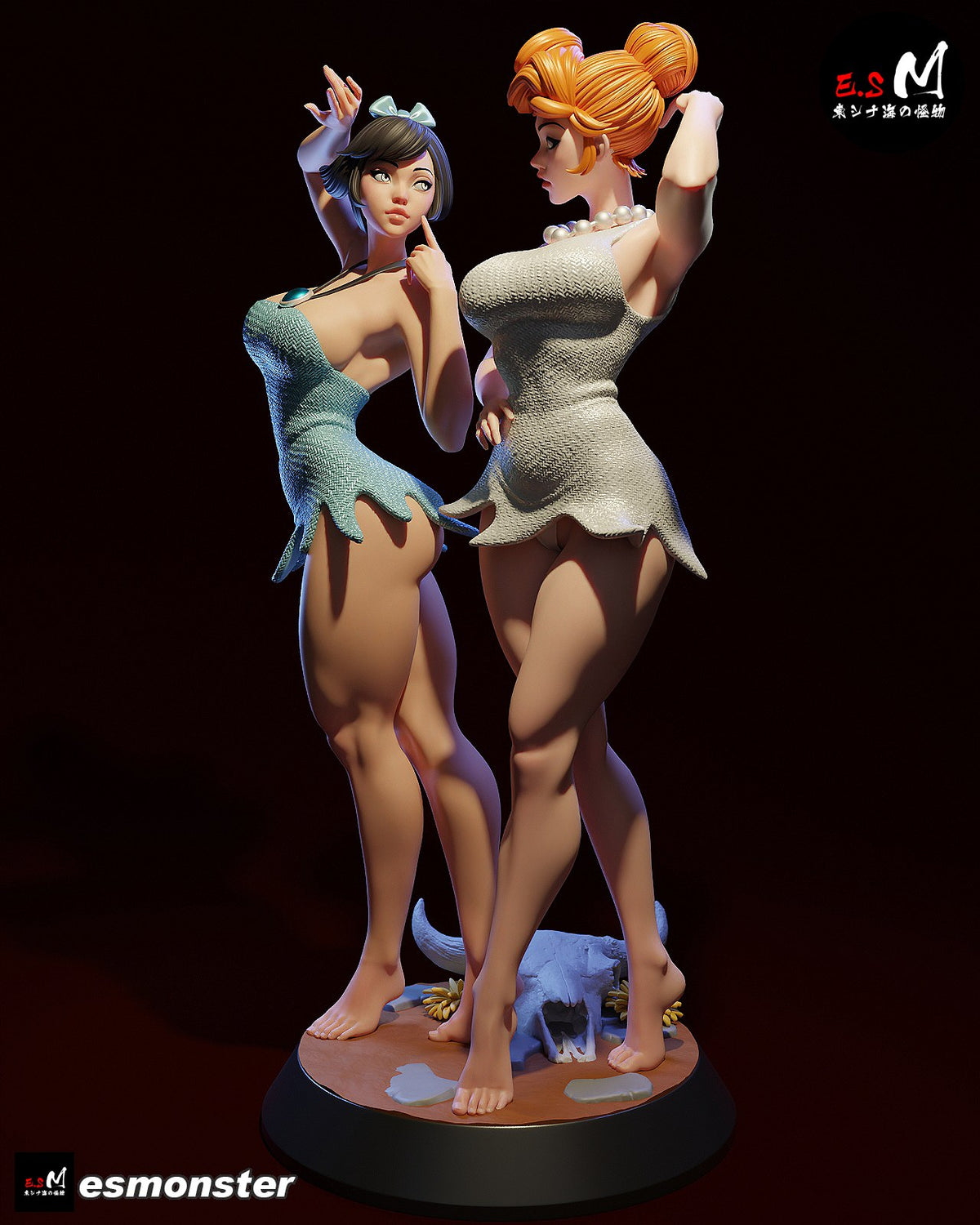 Wilma & Betty Diorama resin figure