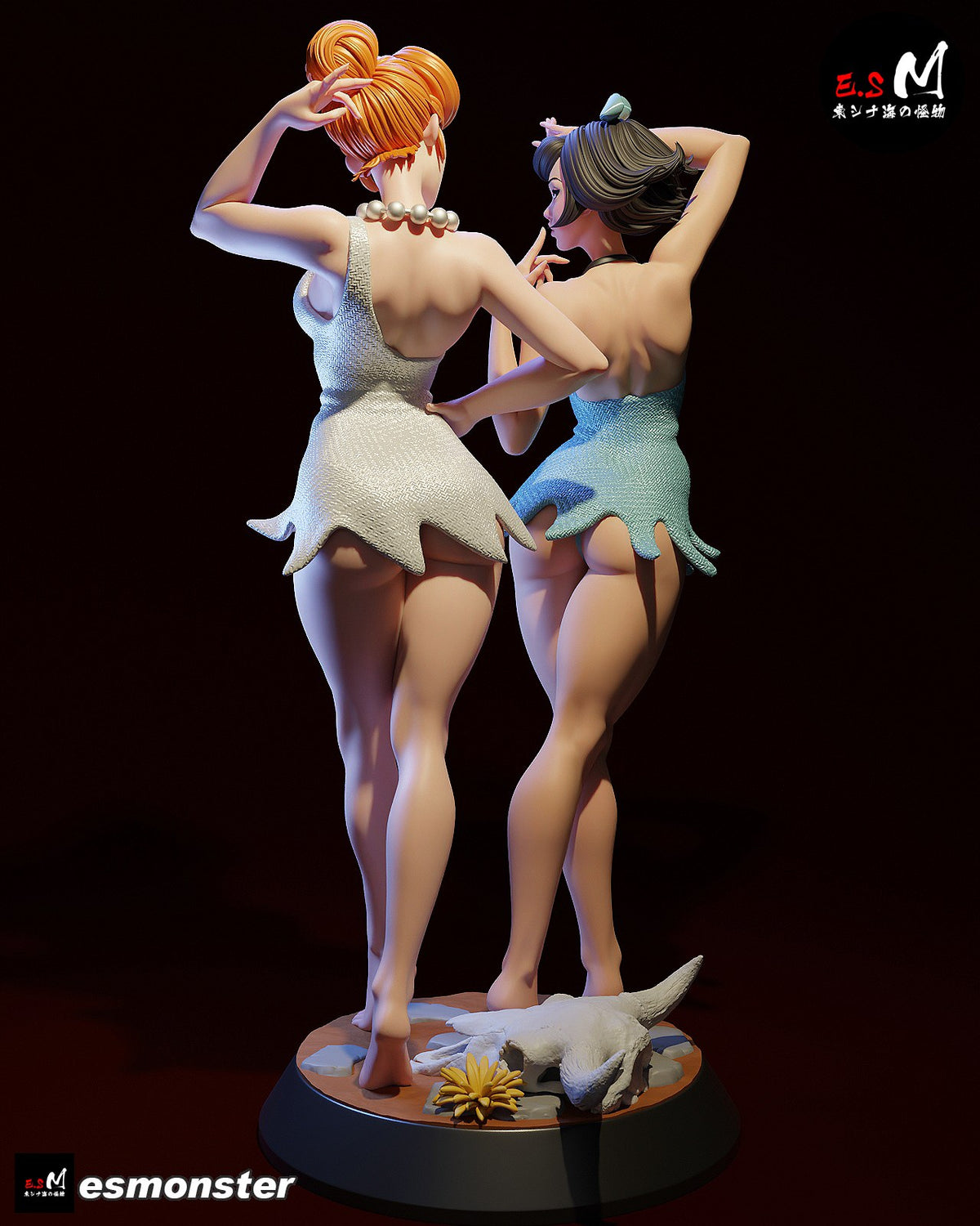 Wilma & Betty Diorama resin figure