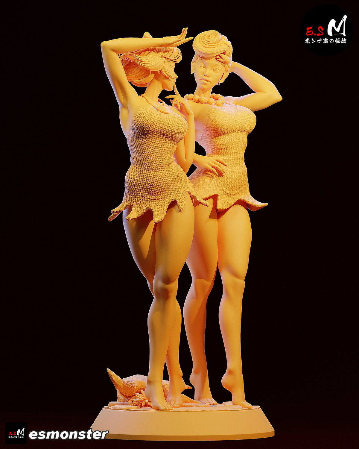 Wilma & Betty Diorama resin figure