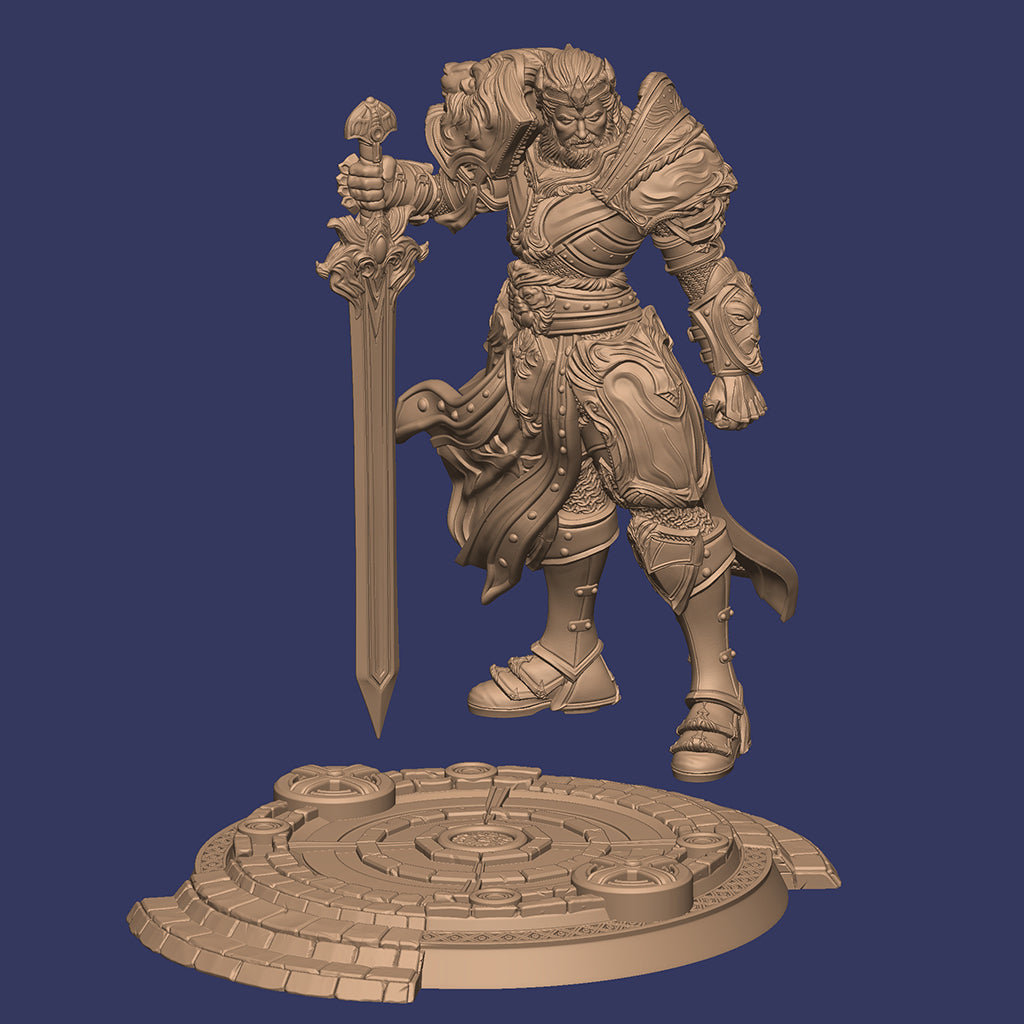 Itrek, Paladin of the Dawn | 100mm & 140mm | 3D Printed Bust | Art Piece | Nerikson | Nerdy Creations