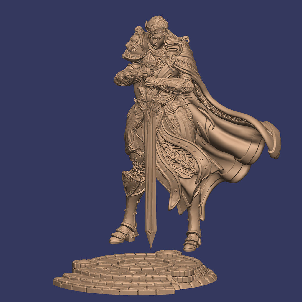 Alina, Paladin of Dawn | 32mm–180mm | 3D Printed Figure | Art Piece | Nerikson | Nerdy Creations