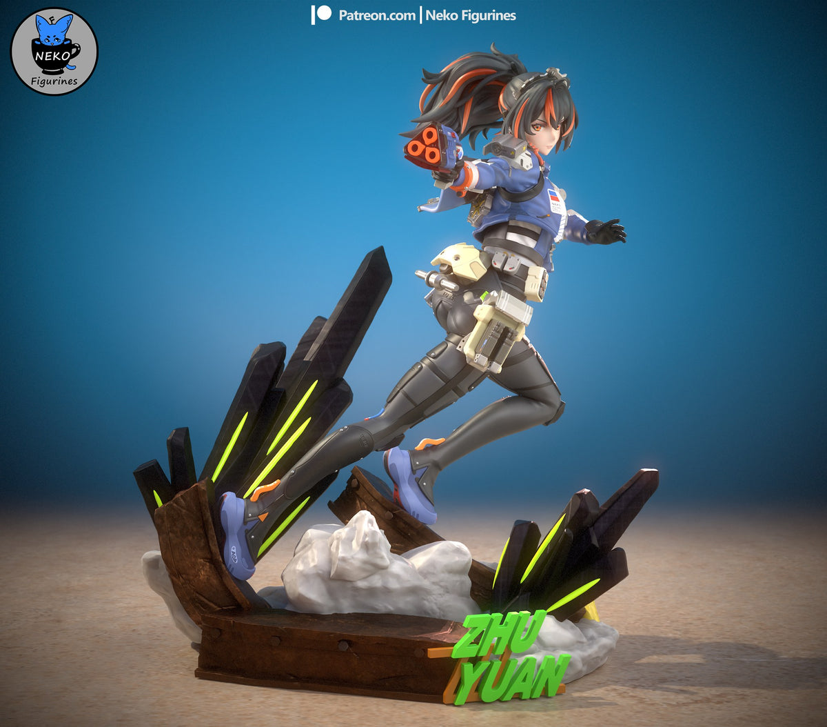 Zhu Yuan resin figure