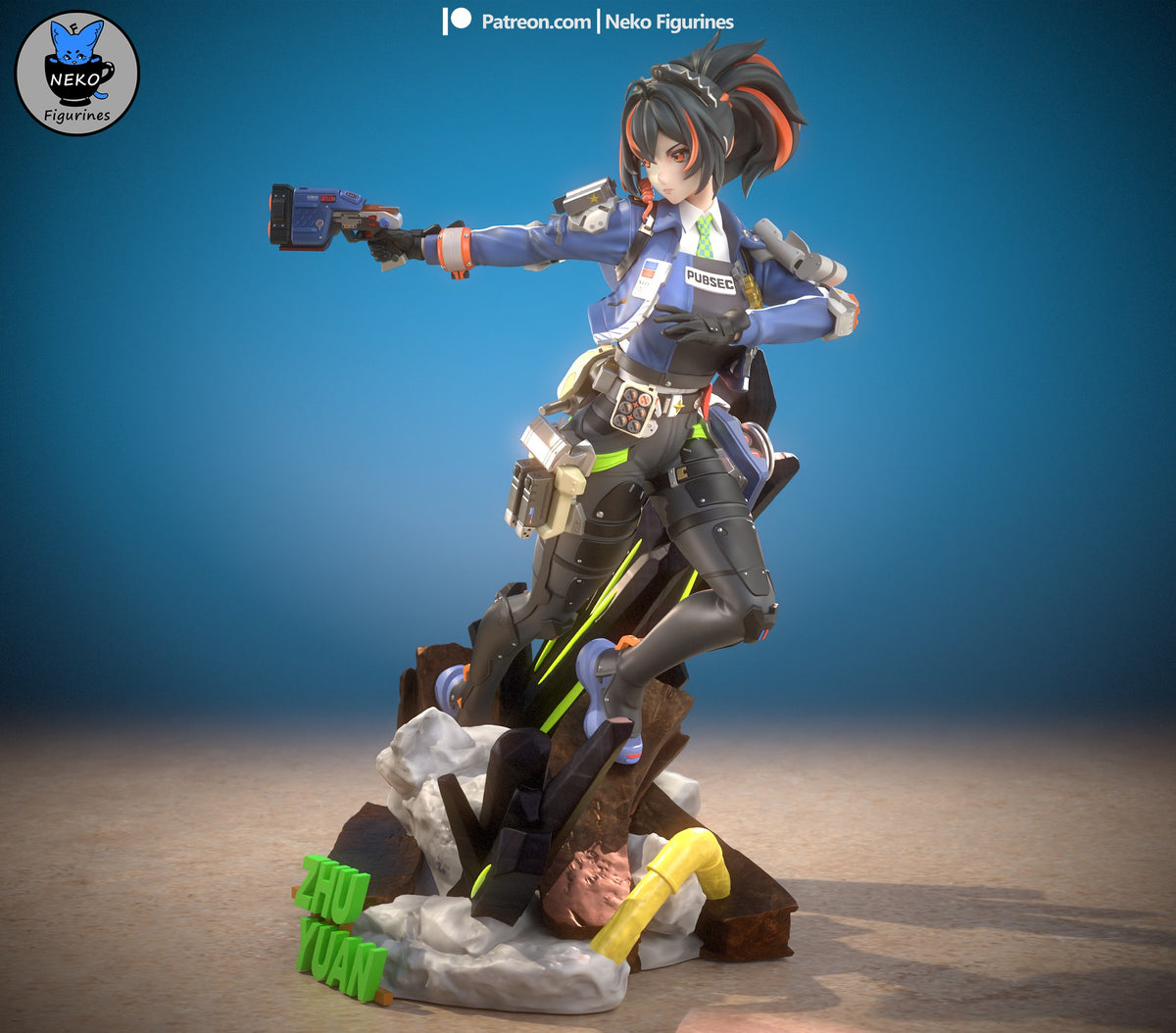 Zhu Yuan resin figure