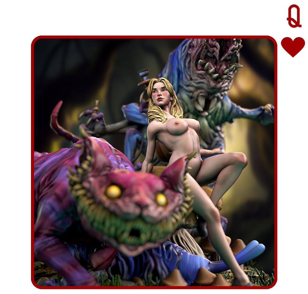 Alice in Creepyland | 3D Printed Diorama Set | Art Piece | Siryll | Nerdy Creations