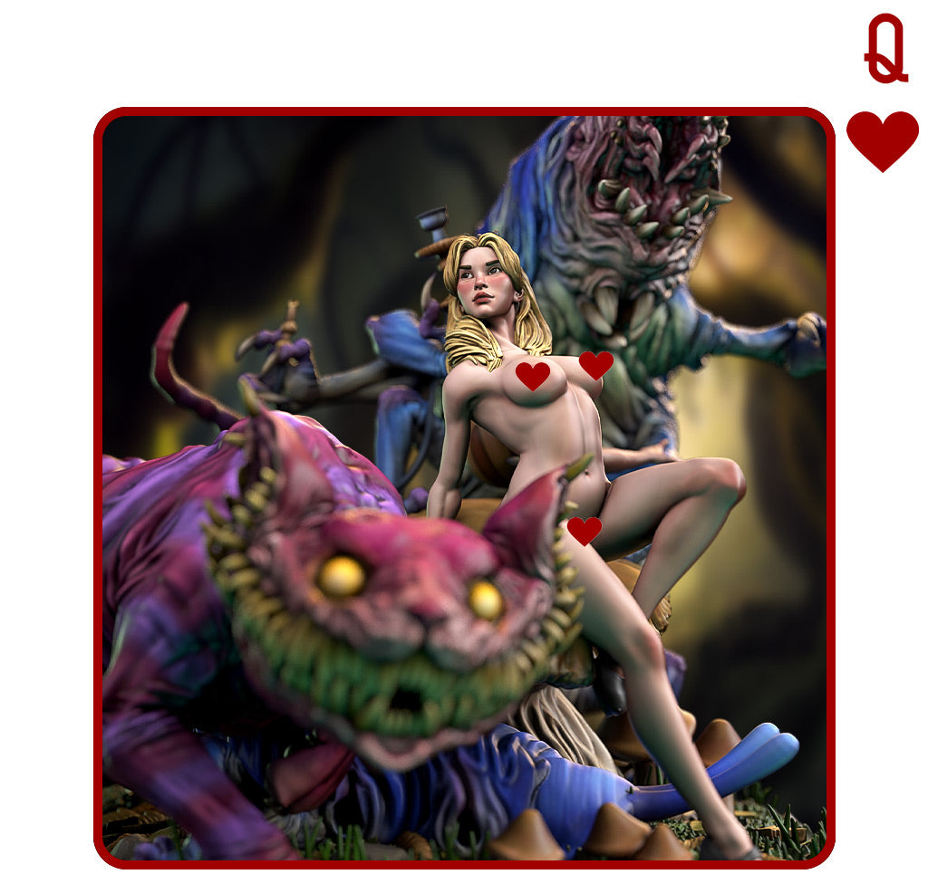 Alice in Creepyland | 3D Printed Diorama Set | Art Piece | Siryll | Nerdy Creations