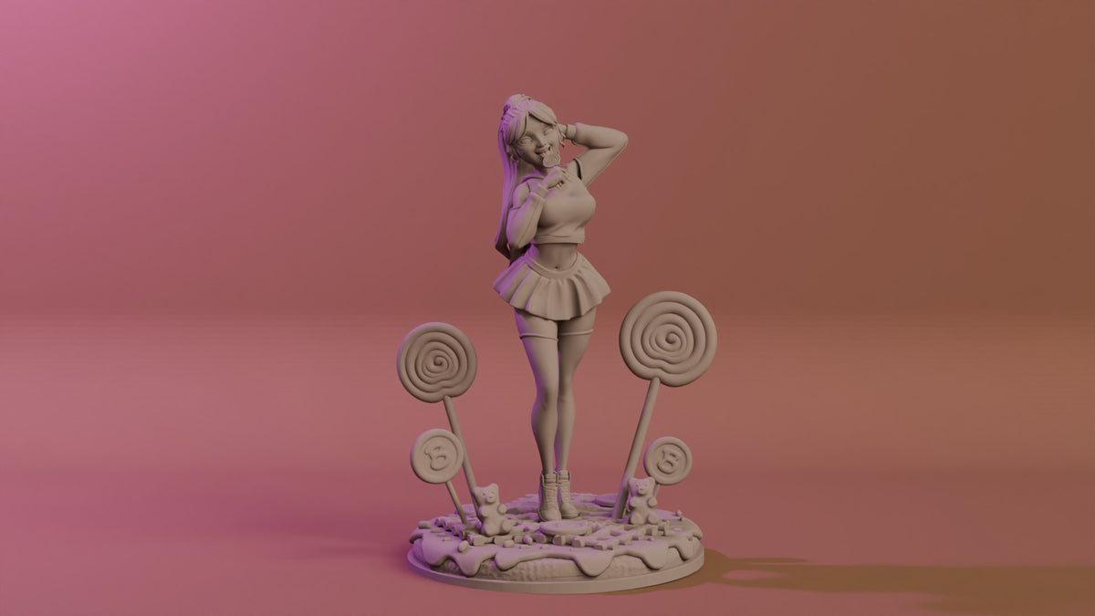Candy Glitch resin figure