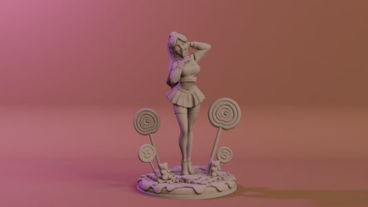 Candy Glitch resin figure