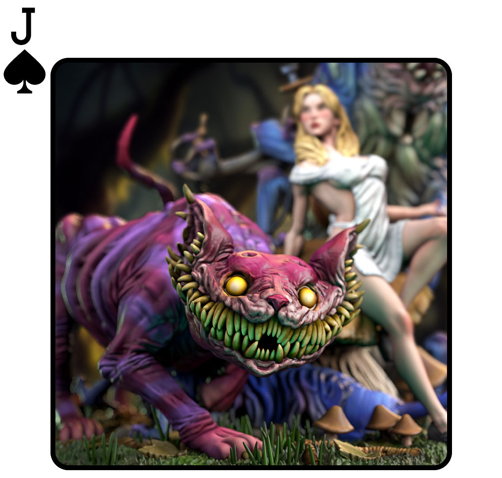 Alice in Creepyland | 3D Printed Diorama Set | Art Piece | Siryll | Nerdy Creations