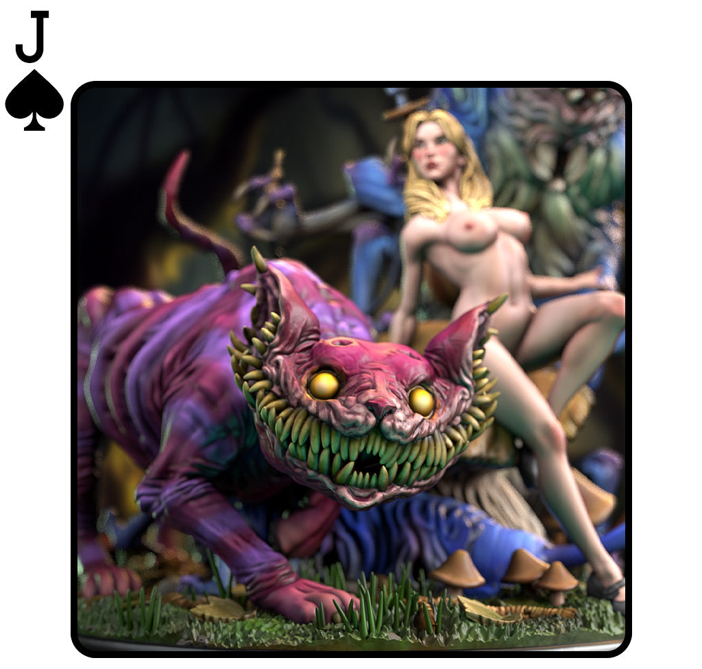Alice in Creepyland | 3D Printed Diorama Set | Art Piece | Siryll | Nerdy Creations