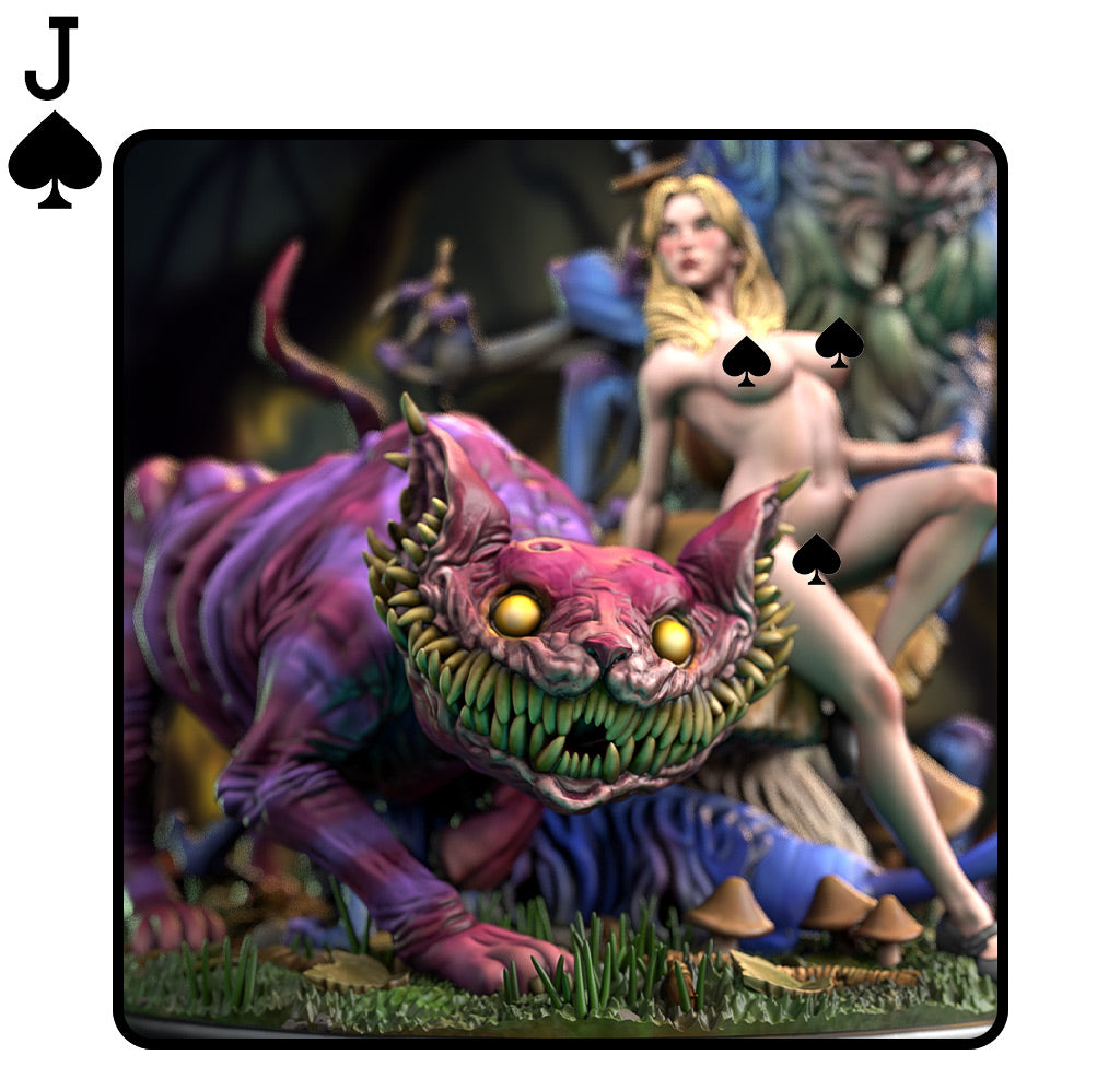 Alice in Creepyland | 3D Printed Diorama Set | Art Piece | Siryll | Nerdy Creations