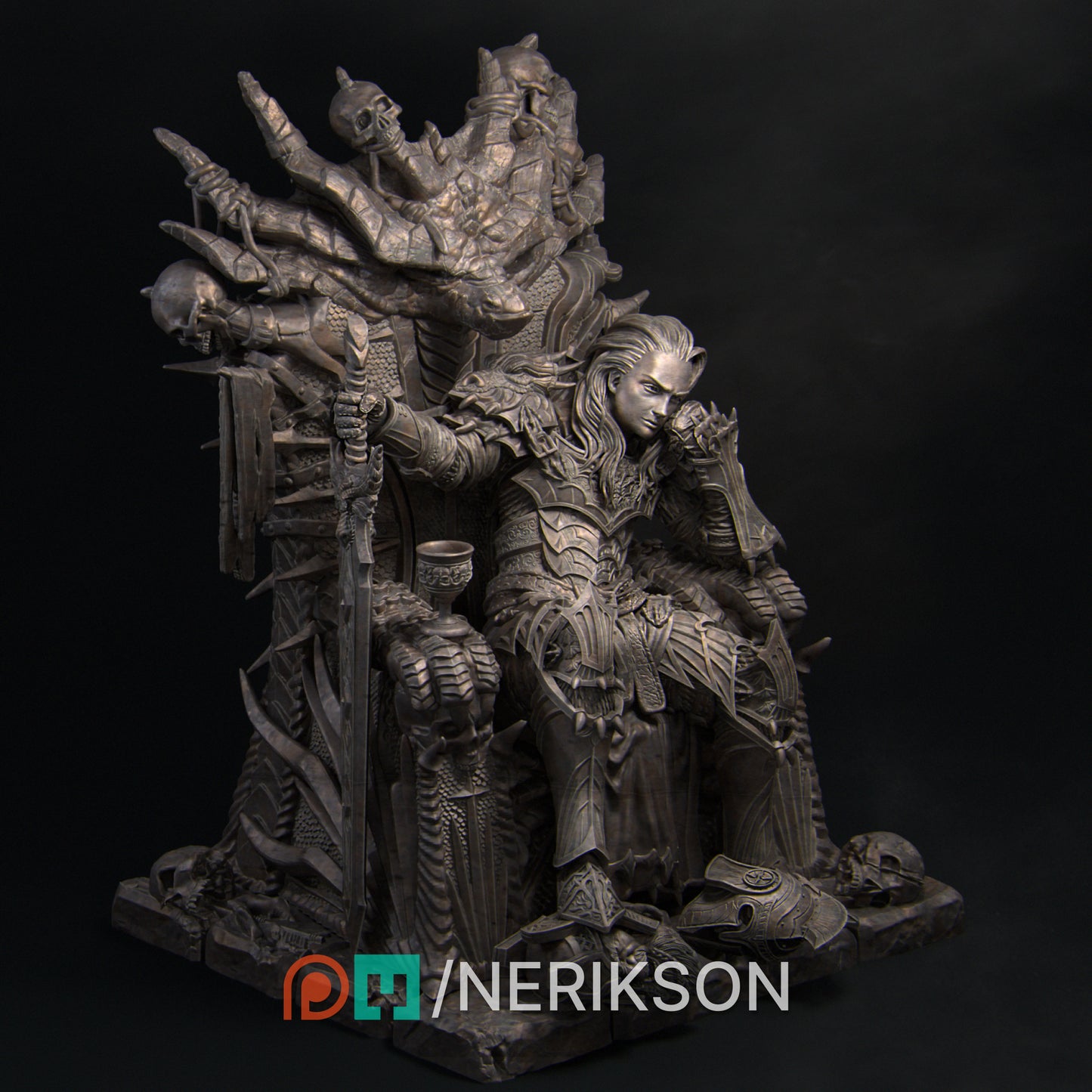 Reving, the Dragon Knight (prince) | 3D Printed Bust | Art Piece | Nerikson | Nerdy Creations