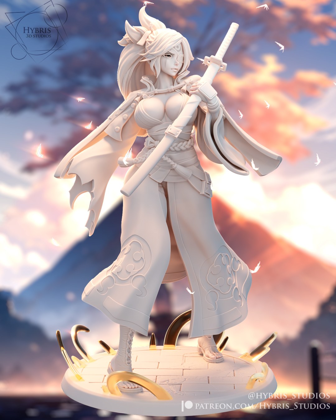 Baiken resin figure