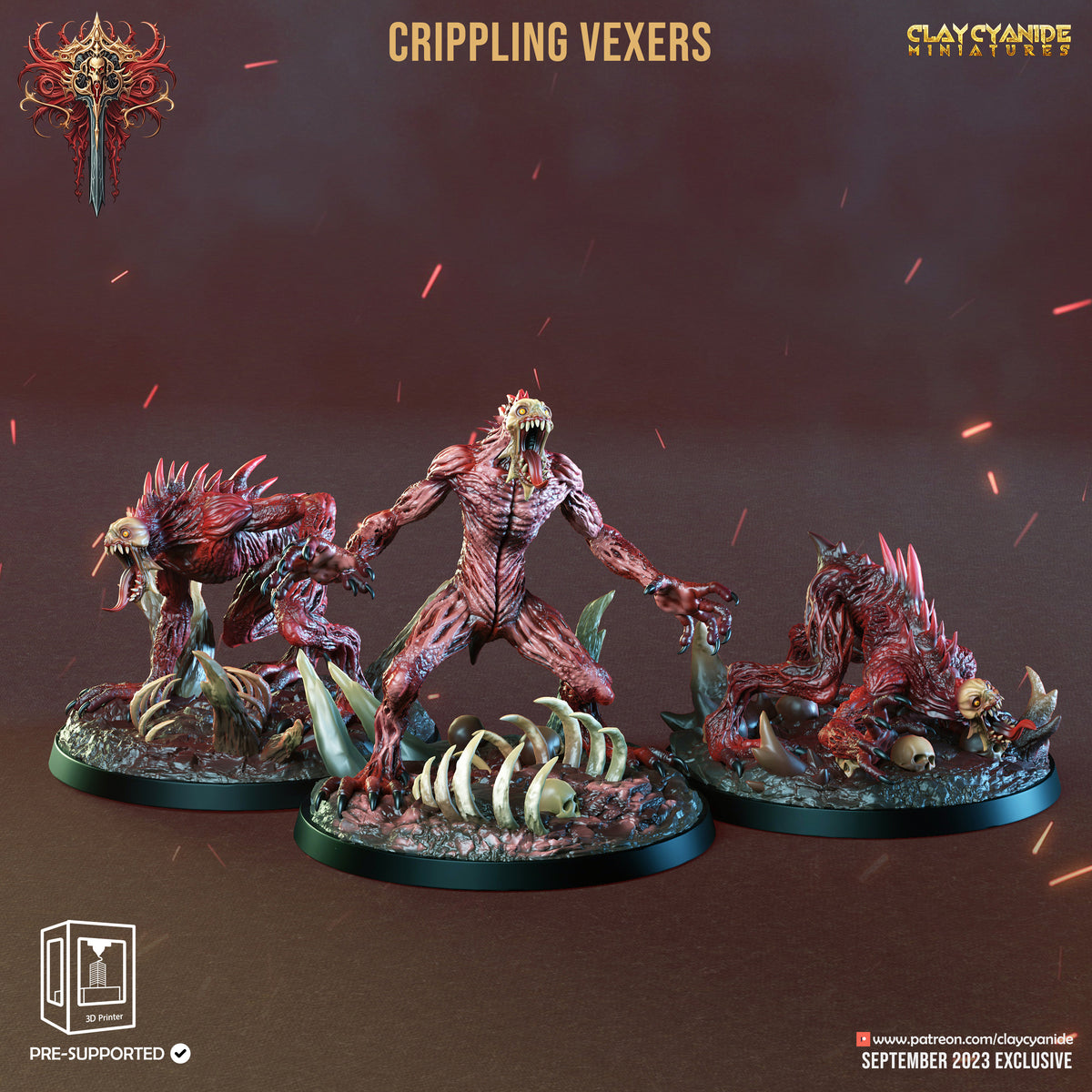 Crippling Vexers - Clay Cyanide Miniatures resin figure