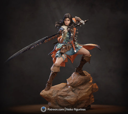 Female Hunter (Monster Hunter Wilds) resin figure