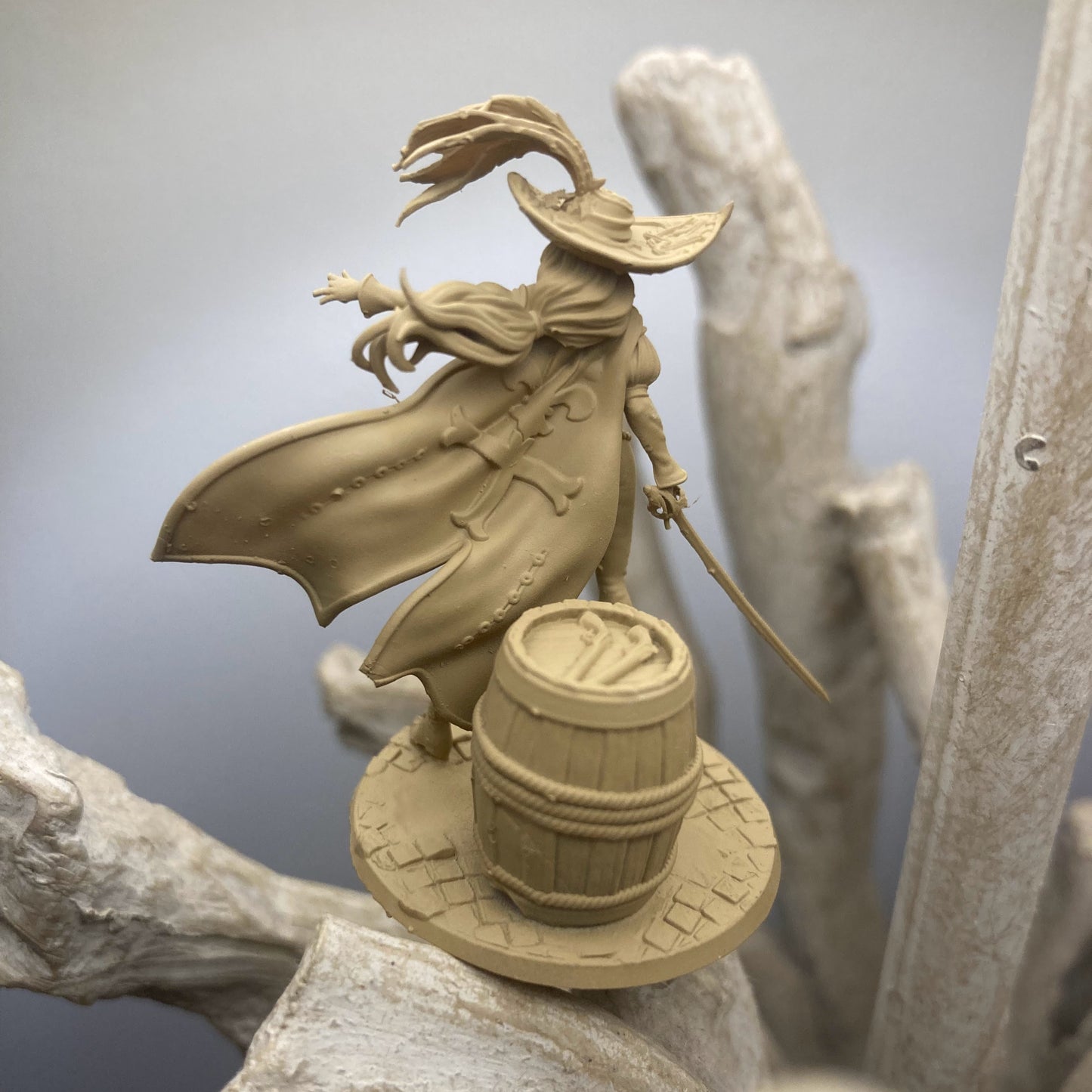 Elle the Musketeer | 32mm–140mm | 3D Printed Figure | Art Piece | Nerikson | Nerdy Creations